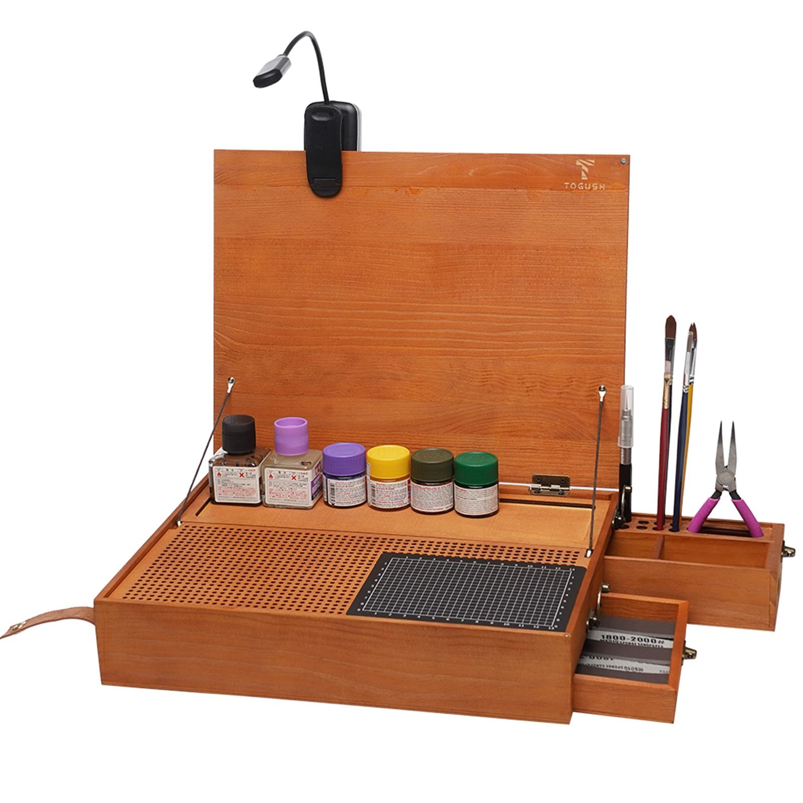 Woodworking Plans - Hobby-Arbeitstisch für Modellbau, tragbarer Organizer mit