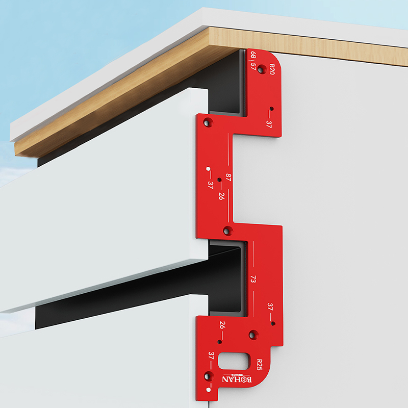 Woodworking Design Software - Schlitzschablone mit unsichtbarem eingebettetem Griff, für