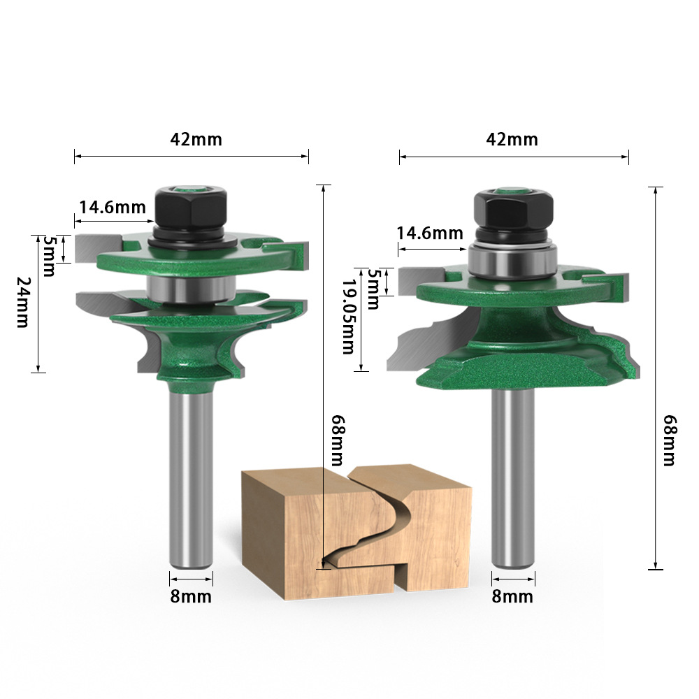 2-teiliges Holzrahmen-Fräser-S – Woodworking Drill Bits Bewertung und Preis